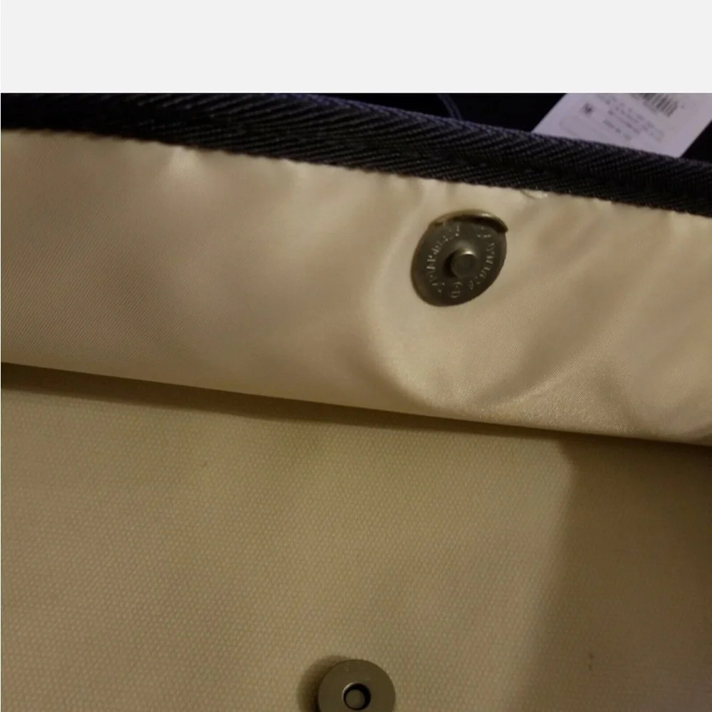Vineyard Vines Cream and navy Baby Bag with Whale Logo